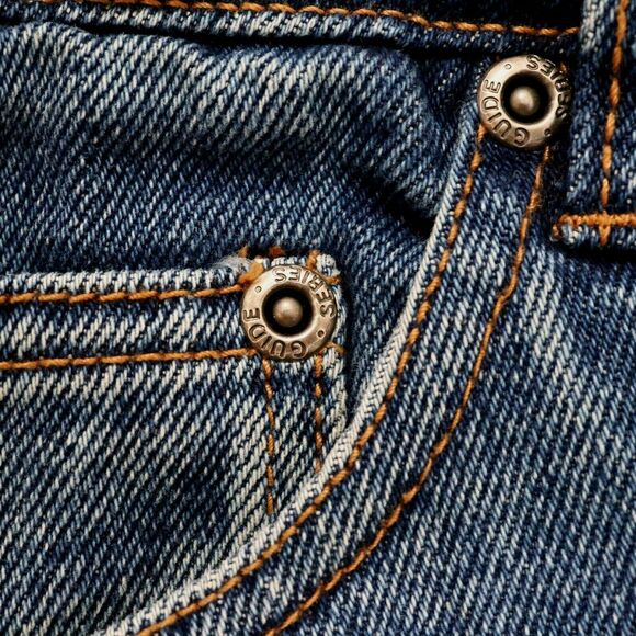 Guide Series Jeans Womens 14 Fleece Lined Blue Denim Straight Leg High Rise - Picture 10 of 11